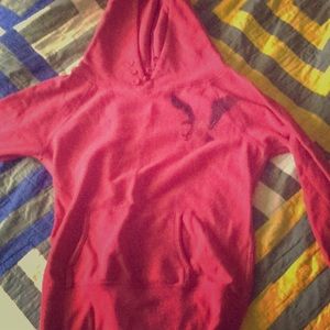 Pink hooded sweatshirt